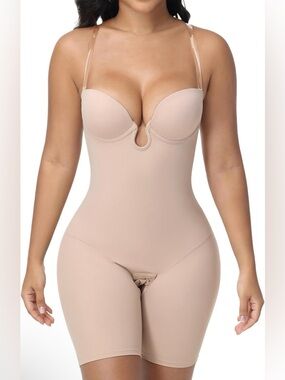 Sculpting Nude Seamless Bodysuit with Convertible Straps